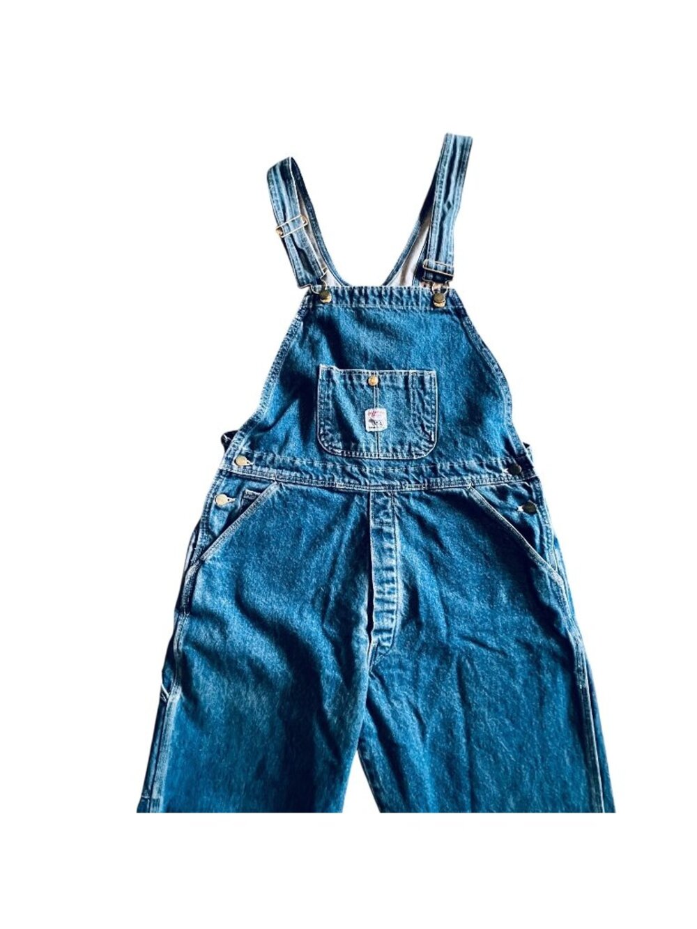 Vtg Pointer Denim Bib Overalls USA Size 36 Workwear Straight Leg Farmer 18916
